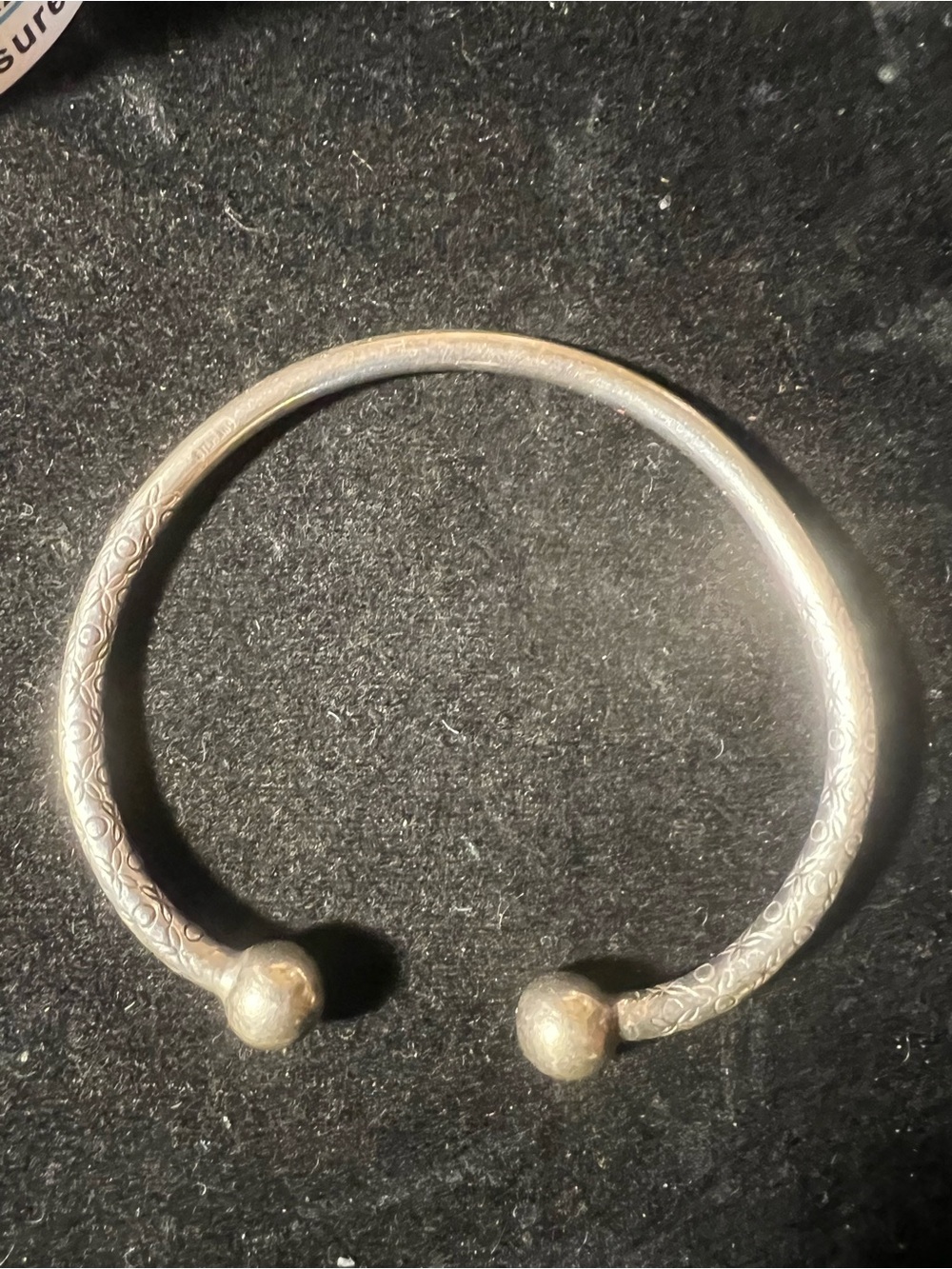 Vintage Men’s Sterling Silver West Indian Bangle